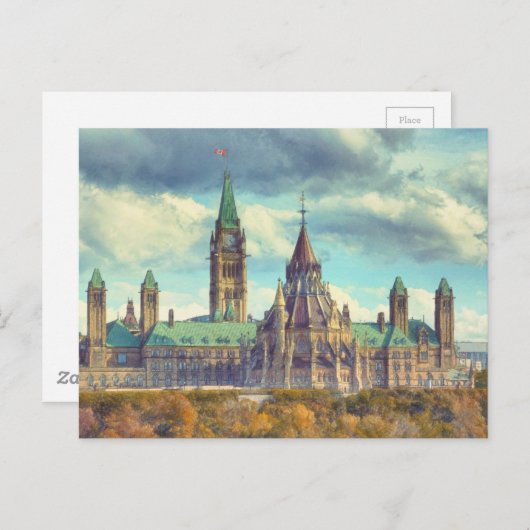 オタワ国会議事堂オンタリオ州芸術はがき ポストカード (正面/裏面)