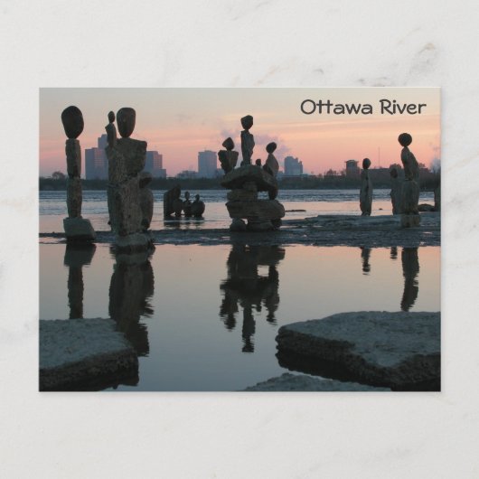 オタワ川の暁。 ポストカード (正面)