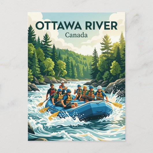 オタワ川ラフティング区間 (フォレスターズ ポストカード (正面)