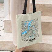 オタワ オンタリオ州都市地図トートバッグ トートバッグ