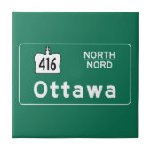 オタワ、カナダの交通標識 タイル (正面)