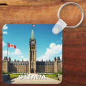 オタワ・カナダ旅行 キーホルダー (裏面)