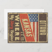 オタワ・カンザス ポストカード (正面/裏面)