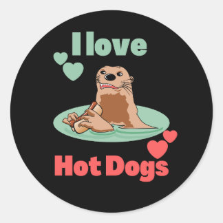 オターおもしろい食べーのスナック。愛らしい ラウンドシール