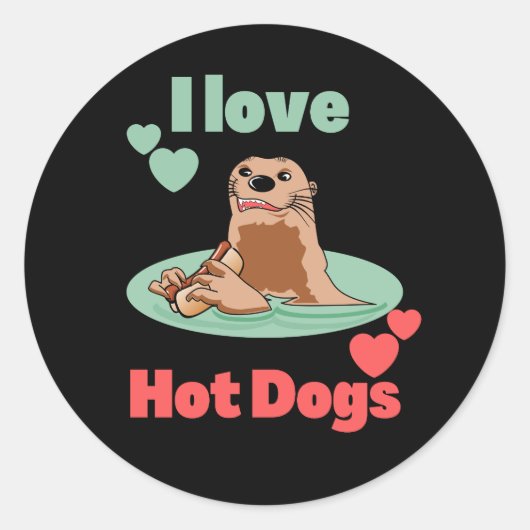 オターおもしろい食べーのスナック。愛らしい ラウンドシール (正面)