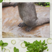 オターは私と話している キッチンタオル (折り畳み)