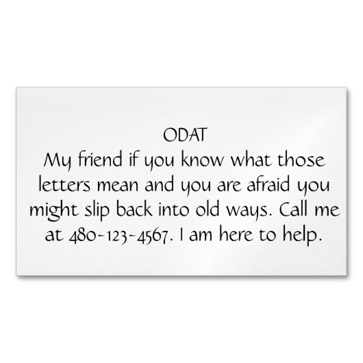 オダト マグネット名刺 (正面)