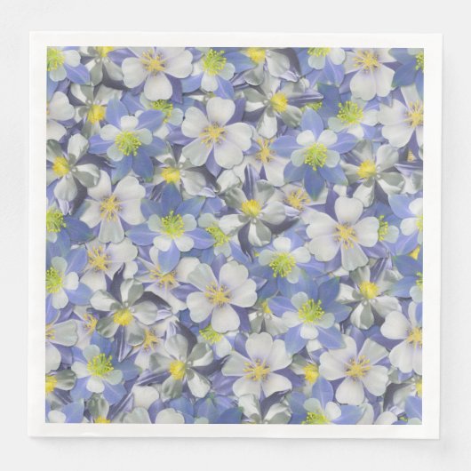 オダマキ（植物）のシームレスなパターン (正面)