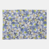 オダマキ(植物)のシームレスなパターン キッチンタオル (横)