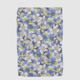 オダマキ（植物）のシームレスなパターン ゴルフタオル