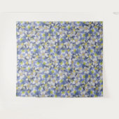 オダマキ（植物）のシームレスなパターン タペストリー (正面(横))