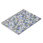 オダマキ（植物）のシームレスなパターン ノートブック (左側)