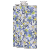 オダマキ（植物）のシームレスなパターン フラスク (左)