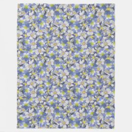 オダマキ（植物）のシームレスなパターン フリースブランケット