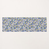 オダマキ（植物）のシームレスなパターン ヨガマット (裏面(横))