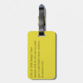 オダマキ（植物）のシームレスなパターン ラゲッジタグ (裏面縦)