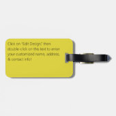 オダマキ（植物）のシームレスなパターン ラゲッジタグ (裏面横)