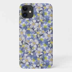 オダマキ(植物)のシームレスなパターン iPhone 11 ケース