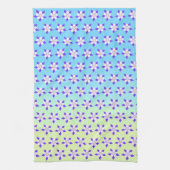 オダマキ（植物）イエロー&グリーン キッチンタオル (縦)