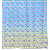 オダマキ（植物）イエロー&グリーン シャワーカーテン (正面)