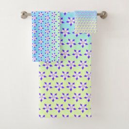 オダマキ（植物）イエロー&グリーン バスタオルセット