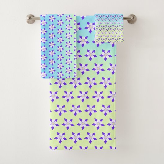 オダマキ（植物）イエロー&グリーン バスタオルセット (インサイチュ)