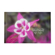 オダマキ（植物）エレガントピンクの花と引用文