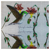 オダマキ（植物）ハミングバード ファブリック (クローズアップ)