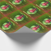 オダマキ（植物）パーソナライズされた花 ラッピングペーパー (角)