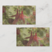 オダマキ(植物)フラワーデジタルアート 名刺 (正面/裏面)