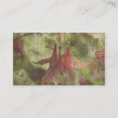 オダマキ(植物)フラワーデジタルアート 名刺 (裏面)