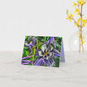 オダマキ（植物）フラワーノートカード カード (黄色い花)