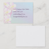 オダマキ（植物）フラワーピンク&ホワイトカスタマイズ可能 名刺 (正面/裏面)