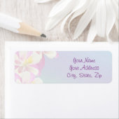 オダマキ（植物）フラワーピンク&ホワイト ラベル (インサイチュ)