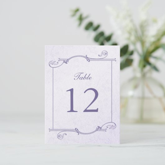 オダマキ（植物）ブーケ表番号（はがき） ポストカード (スタンド正面)