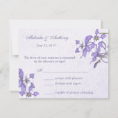 オダマキ（植物）ブーケ1 RSVPカード (裏面)