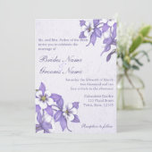 オダマキ（植物）ブーケ2結婚式招待状 招待状 (スタンド正面)