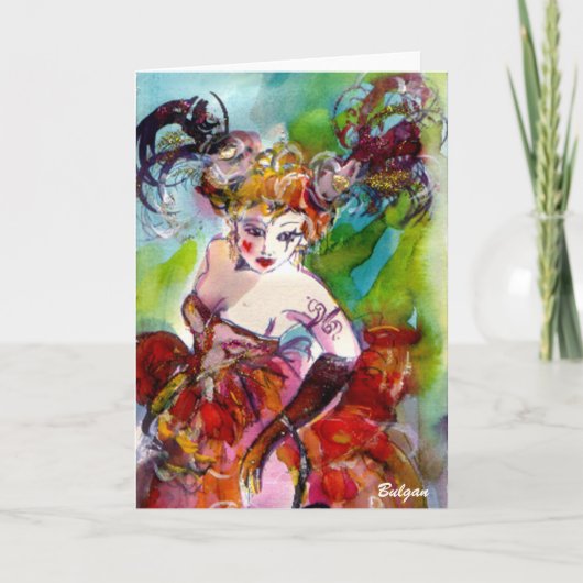 オダマキ（植物）/ベネチアンマスカレードボール カード (正面)