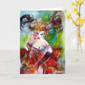 オダマキ（植物）/ベネチアンマスカレードボール カード (黄色い花)