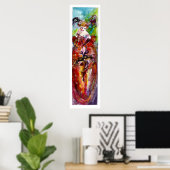 オダマキ（植物）/ベネチアンマスカレードボール ポスター (ホームオフィス)