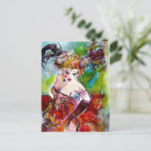 オダマキ(植物)/ベネチアンマスカレードボール ポストカード (スタンド正面)