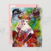 オダマキ(植物)/ベネチアンマスカレードボール ポストカード (正面/裏面)