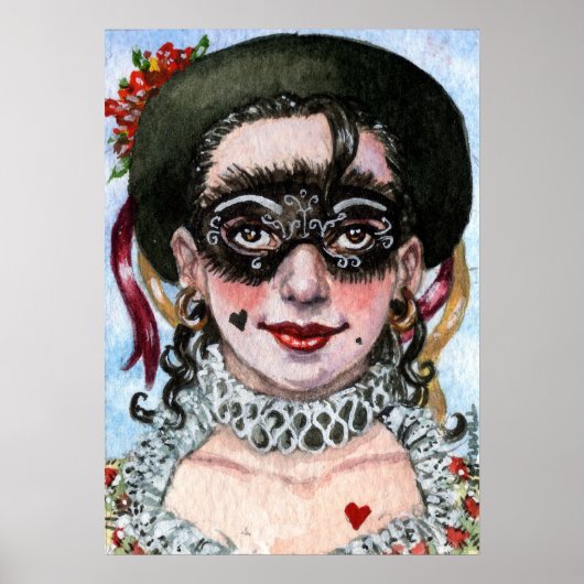 オダマキ(植物)ポスター ポスター (正面)