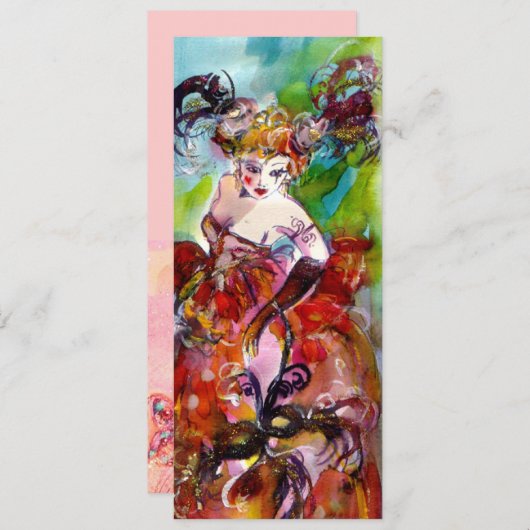 オダマキ（植物），マルディグラススウィート16マスカレードパーティー 招待状 (正面/裏面)