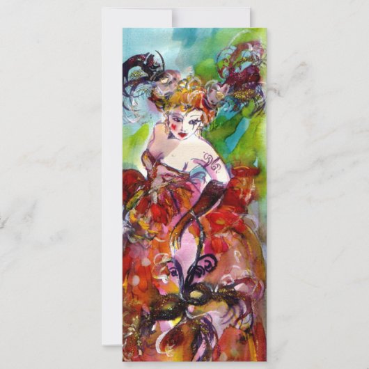 オダマキ(植物),マルディグラススウィート16マスカレードパーティー 招待状 (正面)