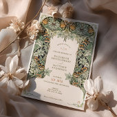 オダマキ(植物)モリスビクトリアンヴィンテージウェディング 招待状
