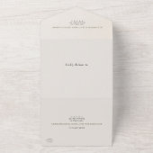 オダマキ(植物)ヴィンテージすべて結婚のアールヌーボー オールインワン招待状 (外側)