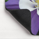 オダマキ（植物）紫と白の花のマウスパッド マウスパッド (コーナー)