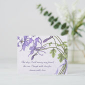 オダマキ（植物）結婚の3招待状 – メタリックアイス 招待状 (スタンド正面)