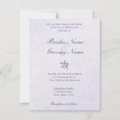 オダマキ（植物）結婚の3招待状 – メタリックアイス 招待状 (裏面)